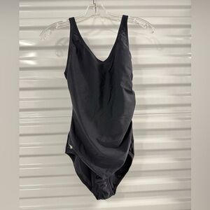 Speedo black one piece swimsuit ruched small